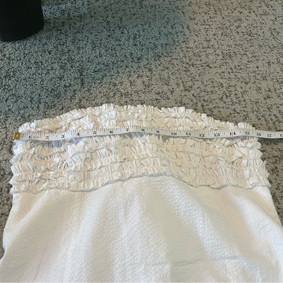 Lilly Pulitzer Resort White Lucky Seersucker Franco Strapless Mini Dress Size 8 - Picture 7 of 9